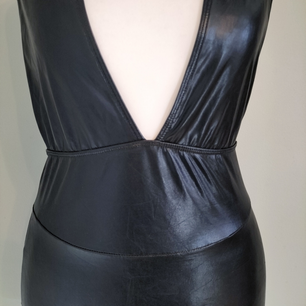 Cottelli Collection Black Wetlook Minidress - Picture 6 of 6